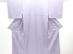 雲に芝草模様織り出し一つ紋色無地着物